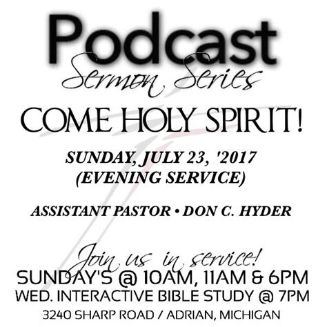 Come Holy Spirit The Weekend Word Wdon Hyder