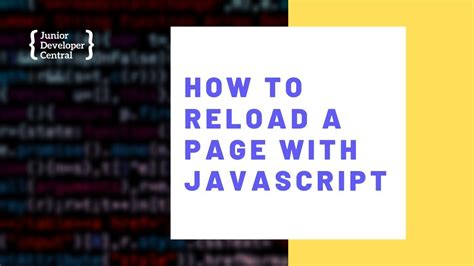 How To Refresh Reload A Page With JavaScript YouTube