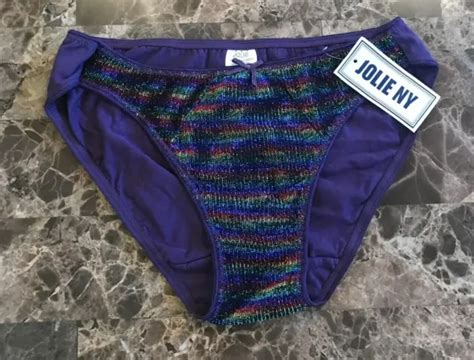 Nwt Vtg 80s 90s Delicates Shiny Satin Bikini String Panties Size S