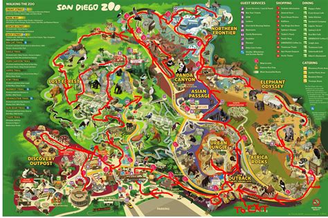 Printable San Diego Zoo Map Printable World Holiday