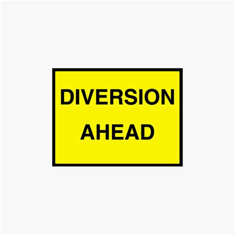 Plastic 450x600mm Diversion Ahead Signs Safety Sign Uk