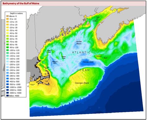 Massgis Data Bathymetry Of The Gulf Of Maine