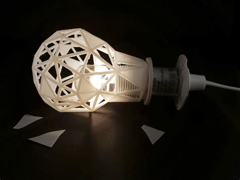 3d Printed Shattered Faceted Light By Edditive Pinshape