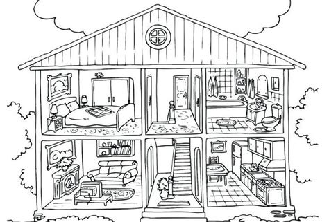 Drawing images that you print and color. Barbie Dreamhouse Coloring Pages in 2020 | House colouring ...