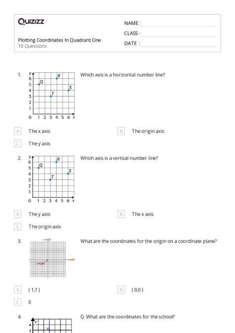50 Coordinate Planes Worksheets On Quizizz Free And Printable