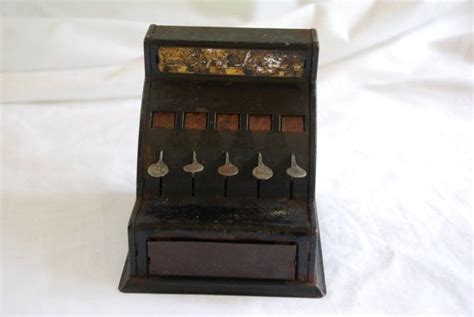 Antique Tin Metal Toy Cash Register Early 1900s Etsy Toy Cash