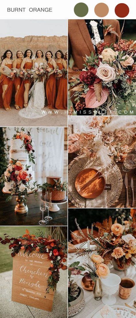 Top 10 Fall Wedding Color Palettes In 2020 Wedding Colors