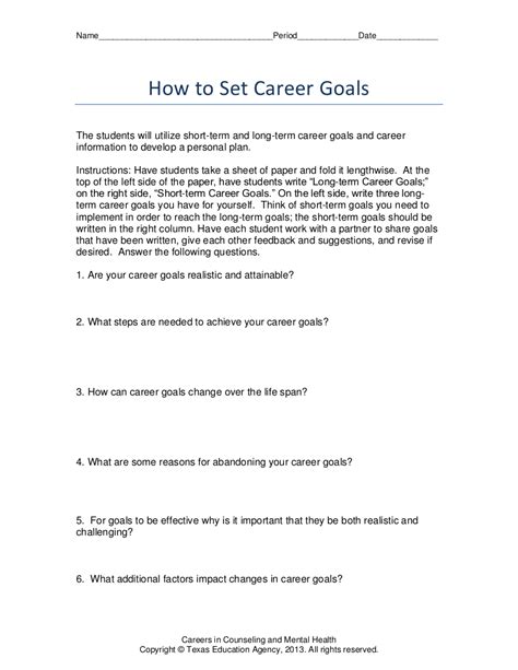 Career objectives statements for resume. Outline of career goals example