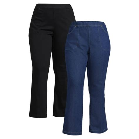 Just My Size Womens Plus Size 4 Pocket Stretch Bootcut Jeans 2 Pack