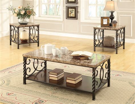 Steve silver matinee coffee table set. Coaster 701695 3-Pc Coffee/Cocktail Table Set - Dark Brown ...