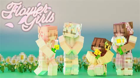 Flower Girls By Cubecraft Games Minecraft Skin Pack Minecraft