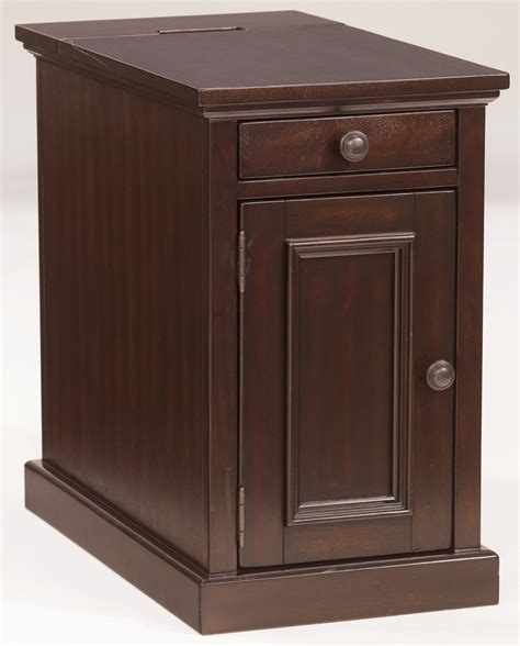 Dark Brown Power Chairside End Table From Ashley T127 551 Coleman