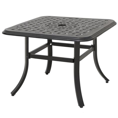 Crestlive Products Cast Aluminum Patio Side Table Outdoor Square Dining