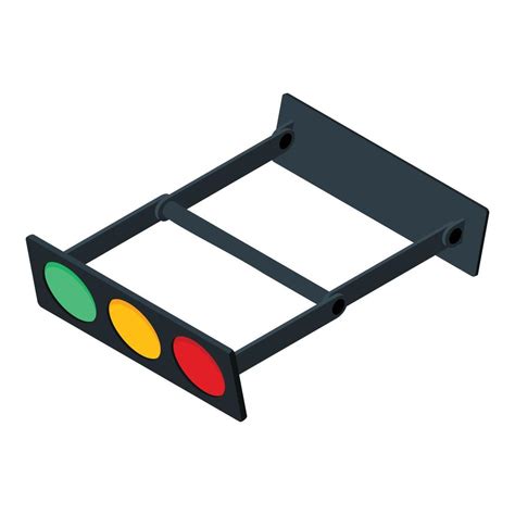 Horizontal Traffic Lights Icon Isometric Style 14224098 Vector Art At