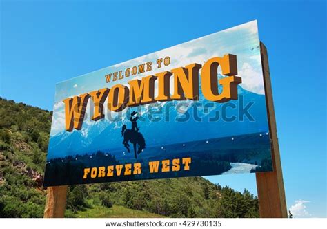 Wyoming Welcome Sign Stock Photo Edit Now 429730135