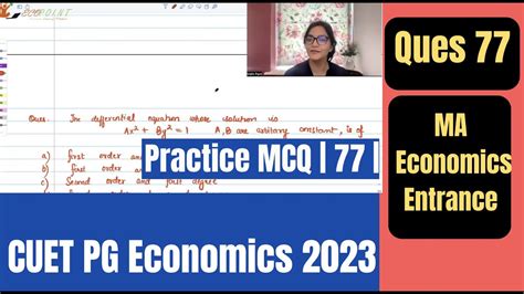 Differential Equation Order And Degree Cuet Pg Economics