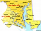 Maryland dc virginia map - Map of dc maryland and virginia (District of ...