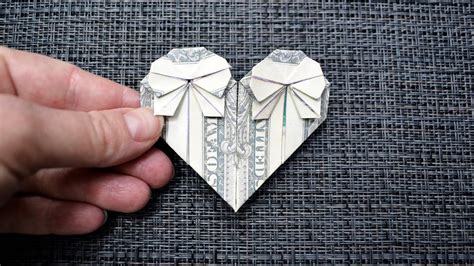 My Money Heart With Bows Dollar Origami For Valentines Day