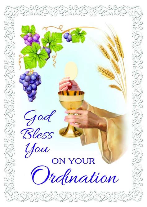 Priests Ordination Greeting Card God Bless You Holy Communion