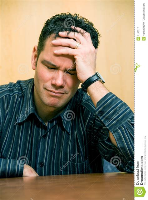Sad Man Stock Image Image Of Office Shirt Overloaded 2260327
