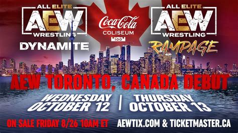 All Elite Wrestling Anuncia Sus Primeras Fechas En Canadá Solowrestling