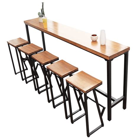 American Bar Table Solid Wood Bar Restaurant Bar Café High Stool Chair
