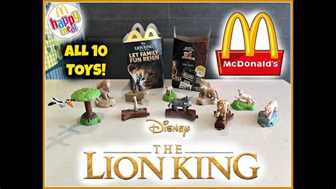 The Lion King Movie Mcdonalds Happy Meal Toys July 2019 All 10 Toys Youtube
