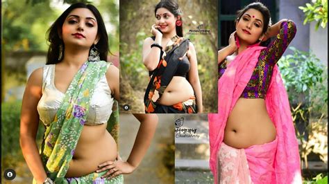 Hot Navel Show Girl Saree Fashion 2021 Saree Sundari Nandita Full Hd Instagram Navel