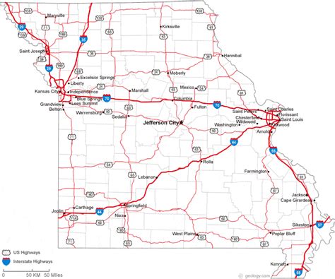 Map Of Missouri With Cities Verjaardag Vrouw 2020