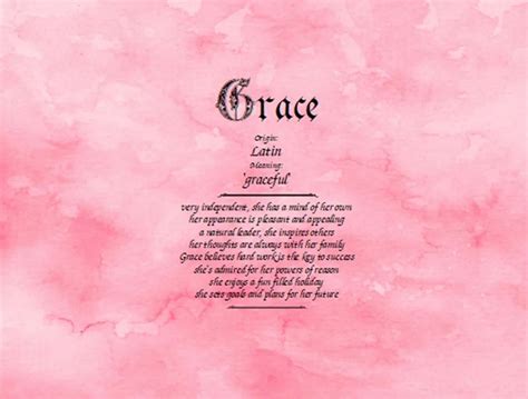Meaning Of The Name Grace Girl Names With