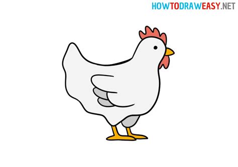 How To Draw A Hen How To Draw Easy