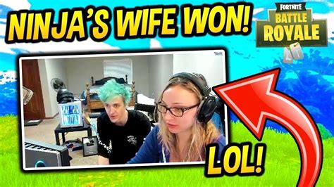 Ninjas Wife Wins First Game In Fortnite Fortnite Funny Moments Youtube