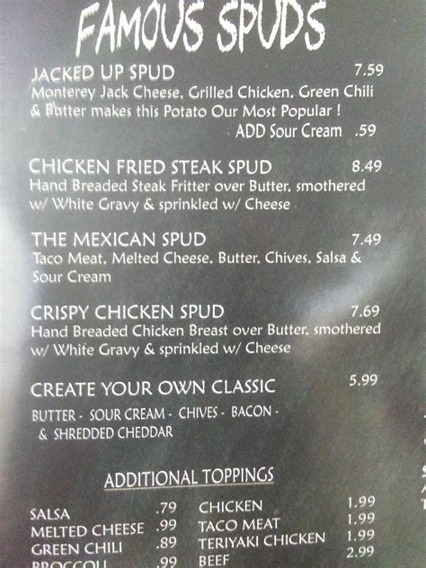 Menu At Something Different Grill 50th Restaurant Lubbock