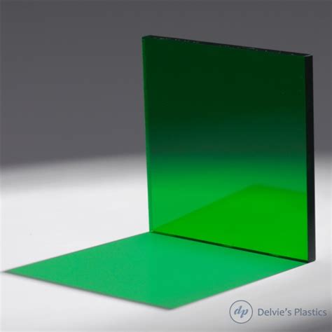 Plastics Raw Materials Translucent Green Acrylic Plexiglass 18 X 8 X