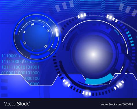 Circle Blue Abstract Techno Background Royalty Free Vector