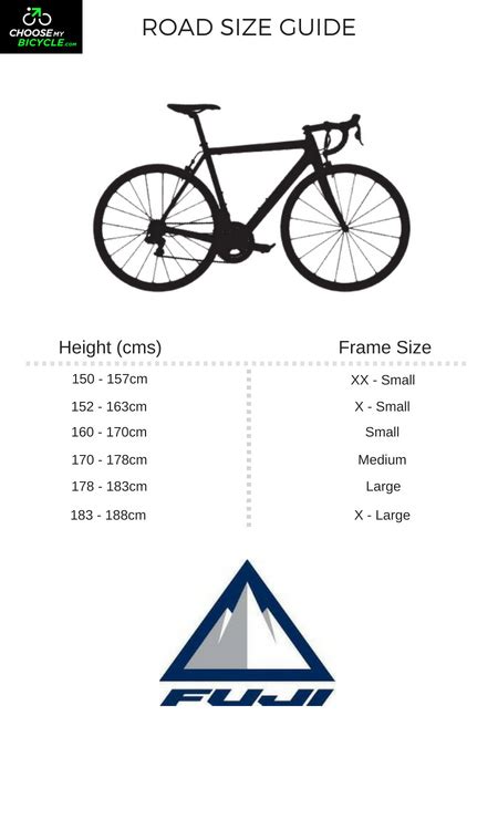 Fuji Road Bike Size Chart