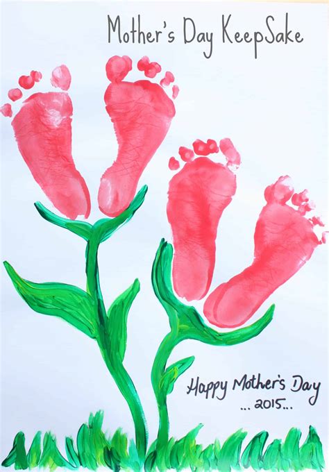11 best mother's day craft ideas for kids. Mother's Day Footprint Flower Keepsake - Emma Owl