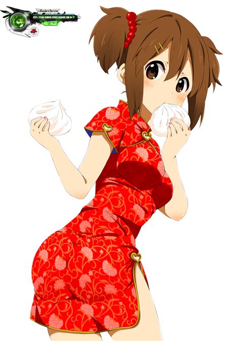 k on hirasawa yui cute china dress render ors anime renders