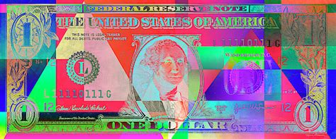 Obverse Of A Colorized One U S Dollar Bill Beach Sheet By Serge