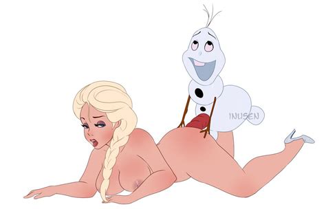 Rule 34 1girls Breasts Busty Carrot Dildo Cleavage Disney Elsa Frozen Eyeshadow Flat Colors