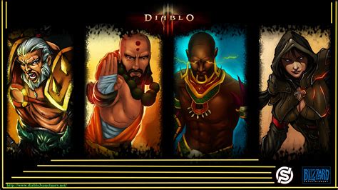 Free Download Diablo Iii Wallpaper Caracters Classes 1920x1080 For