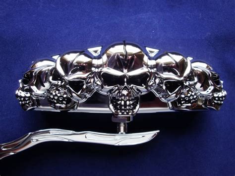 5 Skull Mirrors For Harley Davidson Motorcycles Ebay