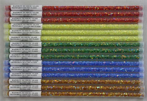 Dichroic Coated Frit Flakes Sample Set Dichroic Glass Manufacturer Coatings By Sandberg
