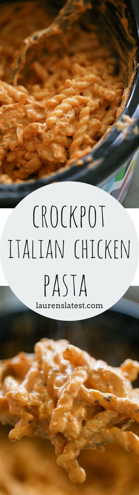 Creamy Italian Crockpot Chicken Pasta Recipe Food