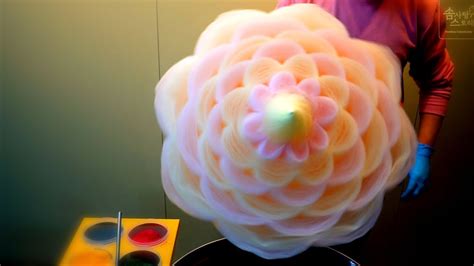Cotton Candy Making Biggest Flower Art Youtube
