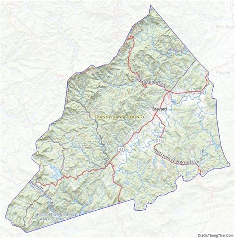 Map Of Transylvania County North Carolina