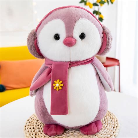 Free Shipping Super Cute Plush Toy Simulation Wearing Hat Penguin Doll