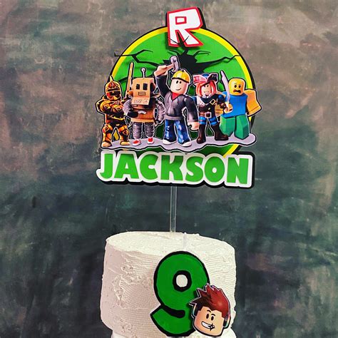 Any Color D Roblox Cake Topper Birthday Cake Topper Etsy De