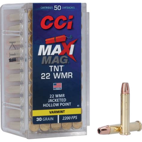 Cci Maxi Mag 22 Wmr 2200fps 50rd 40bx Cs 30gr Tnt Jhp Got Hunts And Gear