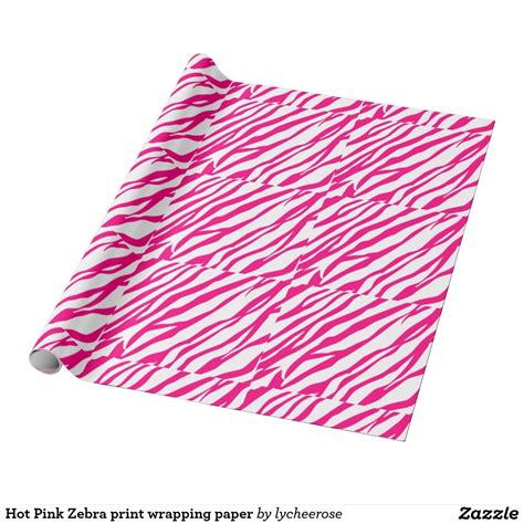 Hot Pink Zebra Print Wrapping Paper Zazzle Hot Pink Zebra Print